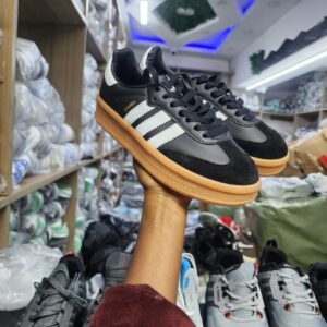 Samba Double Sole Black White Strips